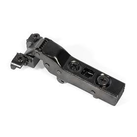 BISAGRA PUMA CLIP CAM  APERTURA 105º PARA PUERTAS DE PERFIL ALUMINIO ACABADO GRAFITO CIERRE AMORTIGUADO CODO ACODAD