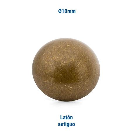 TACHUELA LISA HIERRO Ø10 ACABADO LATON ANTIGUO (CAJA 1000)