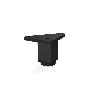 PATA ALUMINIO MODELO LAOS ACABADO NEGRO ALTURA H60 (CAJA 4)