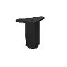 PATA ALUMINIO MODELO LAOS ACABADO NEGRO ALTURA H100 (CAJA 4)