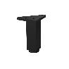 PATA ALUMINIO MODELO LAOS ACABADO NEGRO ALTURA H120 (CAJA 4)