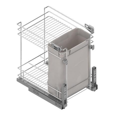 BOTELLERO PANERO CLASSIC M300 CROMO  CON GUIA OCULTA CA, EXTRACCIÓN PARCIAL 25KG. SP16-19. MODULO MODULO 300