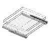 BANDEJA MULTIUSO CLASSIC M300 H120 CROMO  CON GUIA OCULTA CA, EXTRACCIÓN TOTAL 30KG. SP16-19. MODULO MODULO 450 ALT