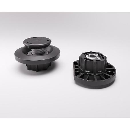 PIE NIVELADOR INTEGRATO TECH Z NEGRO  CARGA MAX REGULABLE +10MM.