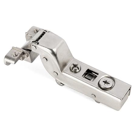CLIP CAM  APERTURA 105º PARA PUERTAS DE PERFIL ALUMINIO ACABADO NIQUEL CIERRE AMORTIGUADO CODO SUPERACODADO