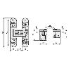 BISAGRA INVISIBLE KUBICA K2700 CROMO SATINADO  60KGS/3B. 120X76MM. VALIDA P/PANELAR PUERTA Y PARED.