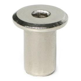 TUBO UNION CEGAS CABEZA PLANA Ø10 M8 NIQUELADA LONGITUD 15 MM
