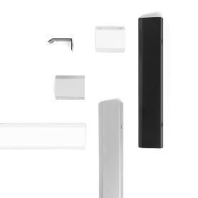 TIRADOR ALUMINIO MODELO CURVE DISPONIBLE EN ACABADOS BLANCO MATE, NEGRO MATE Y ANODIZADO MATE ACABADO NEGRO MATE DI