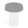 PARAGOLPE BI-MATERIAL BI AG.5 GRIS -  FRENTE DE GOMA, CUERPO DE PLASTICO.