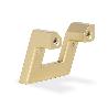 TIRADOR ZAMAK MODELO CELSO ACABADOS NEGRO MATE Y ORO SATINADO ACABADO ORO SATINADO DIST. AGUJERO DIST. 32MM.