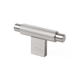 POMO ALUMINIO MODELO ARPA ACABADOS EFECTO INOX, LATON CEPILLADO, NEGRO CEPILLADO ACABADO EFECTO INOX DIST. AGUJERO 