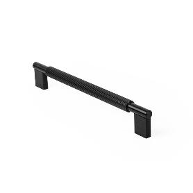 TIRADOR ALUMINIO MODELO ARPA ACABADOS EFECTO INOX, LATON CEPILLADO, NEGRO CEPILLADO ACABADO NEGRO CEPILLAD DIST. AG