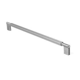 TIRADOR ALUMINIO MODELO ARPA ACABADOS EFECTO INOX, LATON CEPILLADO, NEGRO CEPILLADO ACABADO EFECTO INOX DIST. AGUJE