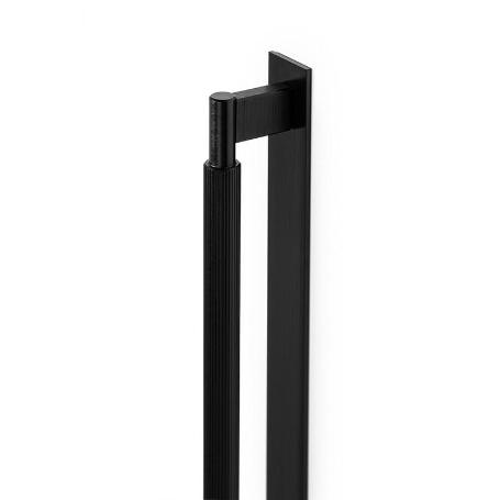 TIRADOR ALUMINIO MODELO ARPA PLATE CON PLACA ACABADOS DISPONIBLES EFECTO INOX, NEGRO CEPILLADO Y LATON CEPILLADO AC