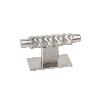 POMO ALUMINIO MODELO ARPA PLATE CON PLACA ACABADOS DISPONIBLES EFECTO INOX, NEGRO CEPILLADO Y LATON CEPILLADO ACABA