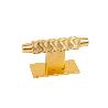 POMO ALUMINIO MODELO ARPA PLATE CON PLACA ACABADOS DISPONIBLES EFECTO INOX, NEGRO CEPILLADO Y LATON CEPILLADO ACABA