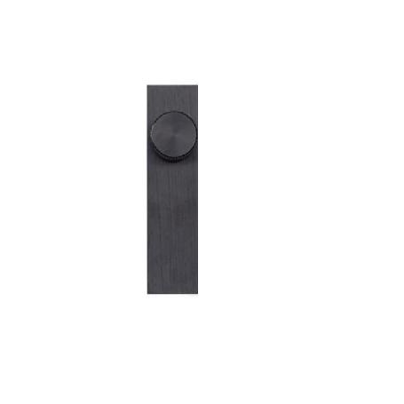 POMO ALUMINIO MODELO ARPA PLATE CON PLACA ACABADOS DISPONIBLES EFECTO INOX, NEGRO CEPILLADO Y LATON CEPILLADO ACABA