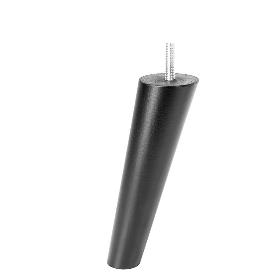 PATA MADERA CONICA INCLINADA H120 - H150 M8 ACABADO NATURAL/NEGRO ACABADO NEGRO ALTURA (H) 120 (CAJA 100)