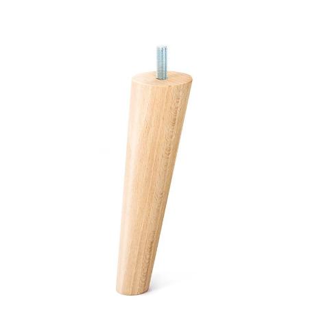 PATA MADERA CONICA INCLINADA H120 - H150 M8 ACABADO NATURAL/NEGRO ACABADO NATURAL ALTURA (H) 120