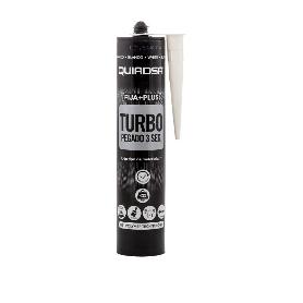 ADHESIVO TURBO QUIADSA GRIS 290ML FIJA+PLUS 3SEG. 400KG/M2