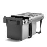 CUBO DE BASURA EXTRAIBLE 2X16 LITROS. MODELO MIDI LIGHT. ANTRACITA. CON TIRADOR. H350.