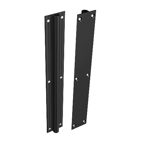 KIT ENDEREZADOR DE ALUMINIO MODELO ANNIE ACABADO NEGRO (CAJA 2)