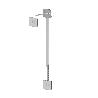 KIT ENDEREZADOR CON TAPA ALTURA 2330MM REGULACIÓN SUPERIOR ACABADO GRIS METAL (CAJA 4)