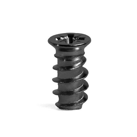 TORNILLO EURO 6.3X11 / 6.3X13 Ø CABEZA 7.2MM ACABADO NEGRO LARGO 11MM DIÁMETRO 6.3 (CAJA 100)