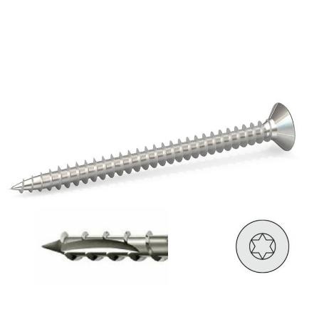 TORNILLO ROSCA MADERA S-FIX CABEZA PLANA TORX ZINCADO LARGO 30MM DIÁMETRO 3.5MM (CAJA 1000)