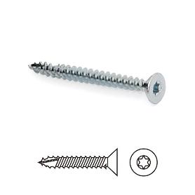 TORNILLO ROSCA MADERA S-FIX CABEZA PLANA TORX ZINCADO LARGO 25MM DIÁMETRO 4MM (CAJA 1000)