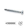 TORNILLO ROSCA MADERA S-FIX CABEZA PLANA TORX ZINCADO LARGO 80MM R/PARCIAL DIÁMETRO 5MM (CAJA 200)