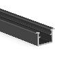 PERFIL ALUMINIO LED EMBUTIR KALE+ 3M ACABADOS PLATA MATE, NEGRO Y BLANCO ACABADO NEGRO MATE (CAJA 2)