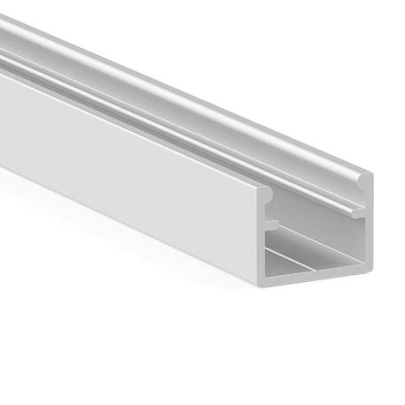 KOY+ PERFIL DE ALUMINIO CON DOS POSICIONES DE TAPA DIFUSORA. PARA EMBUTIR Y SOLAPAR ACABADO PLATA MATE