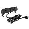 REGLETA DEKS 3TT+USB A/C NEGRO MATE / BLANCO ACABADO NEGRO MATE