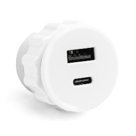 MÓDULO CONEXIÓN TOP-UXB A/C Ø30 ACABADOS NEGRO / BLANCO ACABADO BLANCO