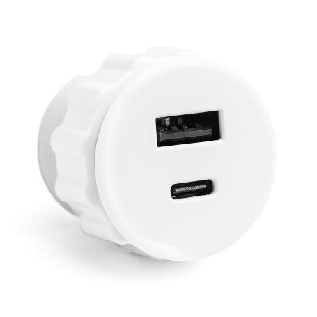 MÓDULO CONEXIÓN TOP-UXB A/C Ø30 ACABADOS NEGRO / BLANCO ACABADO BLANCO