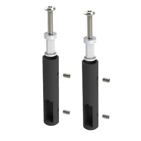 SOPORTES TUBO TECHO LATERAL 30-12 ACABADOS BLANCO / NEGRO ACABADO NEGRO