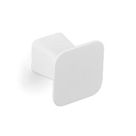 POMO PRISM DE VIEFE. MEDIDA 32X32. ALTURA H28. ACABADO BLANCO MATE Y NEGRO MATE ACABADO BLANCO MATE