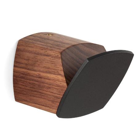 PERCHA MEGG 45X45MM NOGAL/GRIS LAVA MADERA/ZAMAK