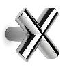 PERCHA EQUIS 80X80MM CROMO BRILLO ZAMAK