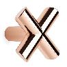 PERCHA EQUIS 80X80MM COBRE BRILLO ZAMAK