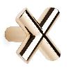 PERCHA EQUIS 80X80MM LATON BRILLO ZAMAK