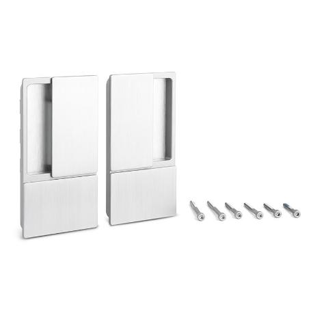 MANILLA WAVE PUERTA CORREDERA CIEGA CROMO SATINADO ESPESOR HASTA 60MM ACABADO CROMO SATINADO