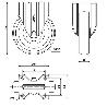 RUEDA FIJA A/NYLON Ø150 S/ANTIHILO 250KG