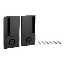 MANILLA WAVE PARA PUERTA CORREDERA CON CIERRE DE BAÑO - ENRASADA EN CROMO SATINADO, NEGRO MATE O BLANCO MATE ACABAD