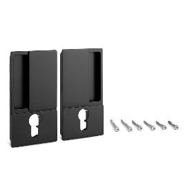 MANILLA WAVE PARA PUERTA CORREDERA CON CERRADURA CILÍNDRICA - ENRASADA EN CROMO SATINADO, NEGRO MATE O BLANCO MATE 