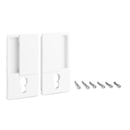 MANILLA WAVE PARA PUERTA CORREDERA CON CERRADURA CILÍNDRICA - ENRASADA EN CROMO SATINADO, NEGRO MATE O BLANCO MATE 