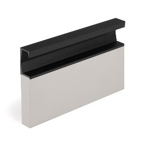 TIRADOR ALUMINIO EMBUTIR MODELO SIX L597/L3000 BLANCO MATE, NEGRO LAVA, MARRÓN METAL ACABADO NEGRO LARGO 597