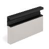 TIRADOR ALUMINIO EMBUTIR MODELO SIX L597/L3000 BLANCO MATE, NEGRO LAVA, MARRÓN METAL ACABADO NEGRO LARGO 597