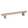 TIRADOR ALUMINIO MODELO HIKONI C160 L220 ACABADO NEGRO CEPILLADO, LATON CAVA, BRONCE ACABADO LATÓN CAVA